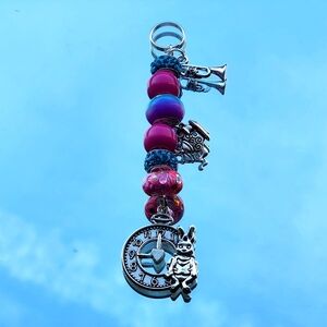 Charming Pink and Silver Keychain